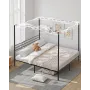 VEVOR kingsize himmelsengsramme, metal himmelseng med fire plakaters design, kraftig stållamellerstøtte, undersengsopbevaring Sp
