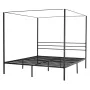 VEVOR King Size Canopy Bed Frame, Metal Canopy Bed with Four Posters Design, Heavy Duty Steel Slats Support, Underbed Storage Sp