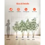 VEVOR 240 cm kunstigt oliventræ med sort potte, højt falsk træ med naturlig træstamme og realistiske grønne blade og frugter, i