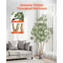240cm Artificial Olive Tree with Black Pot, Tall Fake Tree with Natural Wood Trunk & Realistic Green Leaves and Fruits, Indoor F