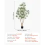 VEVOR 240cm Artificial Olive Tree with Black Pot, Tall Fake Tree with Natural Wood Trunk & Realistic Green Leaves and Fruits, In