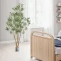 240 cm kunstigt oliventræ med sort potte, højt falsk træ med