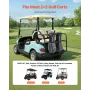 VEVOR Golf Cart Bag Holder, 1370 x 195 x 60,5 mm, Kompatibel med de fleste 2+2 Golf Cart Bagsæde med 1,2-tommer firkantede rør,