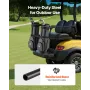 Golf Cart Bag Holder, 1370 x 195 x 60.5 mm, Compatible with Most 2+2 Golf Cart Rear Seat with 1.2-Inch Square Tubes, Adjustable 