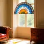 Stained Glass Window Panel, 913 x 465 mm, Tiffany Style