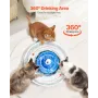 Ceramic Cat Water Fountain, 2.1 L Cupcake Pet Fountain, Porcelain Cat Water Dispenser with Ultra-Quiet Pump, 360° Drinking Area 