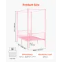 Twin Size Canopy Bed Frame, Metal Canopy Bed with Minimalist Headboard & Four Posters Design, Heavy Duty Steel Slats Support, Un