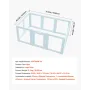Dog Whelping Box, 1.9x1.2x0.7 m, Transparent Plastic Dog Whelping Pen for Large Sized Dogs, Waterproof Puppy Playpen with Window