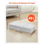 VEVOR Under Bed Storage with Lids, 805 x 405 x 155 mm, 48L Large Underbed Clothes Storage Containers, Low Profile Gray Under Bed