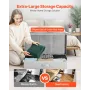 Under Bed Storage with Lids, 805 x 405 x 155 mm, 48L Large Underbed Clothes Storage Containers, Low Profile Gray Under Bed Drawe