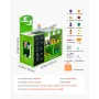Kids Grocery Store Playset, Wooden Play Market Stand with Shopping Bag, Kids Supermarket Pretend Play Store with Conveyor Belt, 