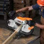 20V Portable Band Saw Kit, 127 mm x 115 mm Cutting Depth, AC 220V, 360W Bandsaw with Brushless Motor, 4.0 Ah Battery, Cordless a