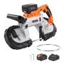 VEVOR 20V Portable Band Saw Kit, 127 mm x 115 mm Cutting Depth, AC 220V, 360W Bandsaw with Brushless Motor, 4.0 Ah Battery, Cord