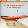 Heavy Duty Kayak Cart, 158.8 kg Load Capacity, Foldable Canoe Trolley Cart with 30.5 cm Tires, Adjustable Carrier Width & Nonsli