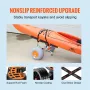 Heavy Duty Kayak Cart, 158.8 kg Load Capacity, Foldable Canoe Trolley Cart with 30.5 cm Tires, Adjustable Carrier Width & Nonsli