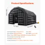 VEVOR Inflatable Nightclub, 6 x 5 x 3.66 m Inflatable Party Tent with 680W Blower & Sandbag, Ventilated Blow up Night Club with 