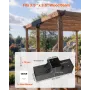 VEVOR Pergola Kit 4-Pack, T-Shaped 4x4 (Actual 92 x 92 mm), 3-Way Pergola Brackets DIY Woodworking Gazebo Bracket Kit with Screw