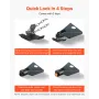 Trailer Lock, Fits 50.6 & 58.6 mm Straight Tongue Ball Couplers, Heavy Duty Hitch Lock with 3 Keys Secures Security Chains, Anti