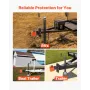 Collar Coupler Lock, Fits 50.6 & 58.6 mm Demco Cast Head Couplers, Trailer Hitch Lock with 3 Keys Secures Security Chains, Rust-