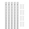 Shelf Track 39-inch 10 Pack Adjustable Steel Wall Mounted Shelf Pilaster