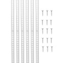 Shelf Track 36.3-inch 6 Pack Adjustable Steel Wall Mounted Shelf Pilaster