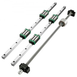Linear Guide Rail  2Pcs HGR20-1700mm Linear Slide Rail with 1Pcs RM1605-1700mm Ballscrew with BF12/BK12 Kit Linear Slide Rail