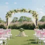 Garden Arbor, 2,4 (H) x 3,2 (B) x 0,4 (D) m metalbuegang