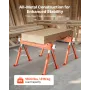 Saw Horses, 2 Pack Folding Work Horses, 816.5 kg Load Capacity Sawhorse with Heavy Duty Legs, Adjustable Height Saw Horse with N