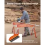 Saw Horses, 2 Pack Folding Work Horses, 816.5 kg Load Capacity Sawhorse with Heavy Duty Legs, Adjustable Height Saw Horse with N
