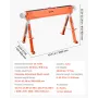 Saw Horses, 2 Pack Folding Work Horses, 816.5 kg Load Capacity Sawhorse with Heavy Duty Legs, Adjustable Height Saw Horse with N
