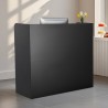 Reception Desk Rectangular Front Counter Table 47.24 in Black Office Table
