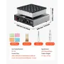 VEVOR mini pandekagemaskine, 25 STK 43 mm diameter hollandsk muffin vaffelbager, non-stick rustfrit stål Poffertjes Grill,