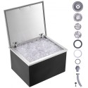 28 "X16" X17 "Drop in is Chest Ice Cooler Ice Bin Rustfrit stål m/dækning