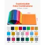 VEVOR Heat Transfer Vinyl, 50 Pack, 304.8 x 304.8mm, Assorted Colors HTV Iron on Vinyl Bundle, Easy to Cut and Weed, with Access