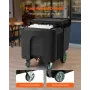 Commercial Ice Bin, 125 lbs Portable Ice Caddy, 31.5 x 22.8 x 29 inch Insulated Ice Carrier with 4 Wheels and Sliding Lid, Large