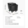 Commercial Ice Bin, 125 lbs Portable Ice Caddy, 31.5 x 22.8 x 29 inch Insulated Ice Carrier with 4 Wheels and Sliding Lid, Large