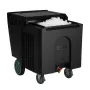 VEVOR Commercial Ice Bin, 125 lbs Portable Ice Caddy, 31.5 x 22.8 x 29 inch Insulated Ice Carrier with 4 Wheels and Sliding Lid,