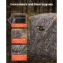 VEVOR Hunting Blind, 2-3 Person Thermal Ground Blinds with Tri-Leg Chair and Carrying Bag, Portable Camouflage Tent, Durable Con