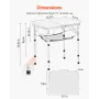 folde campingbord, justerbar højde transportable sideborde