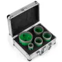 5PCS Diamond Hole Saw Set Diamond Drill Core Bits with Saw Blade, 22/35/40/50/65MM M14 Thread carborundum Granite Granite