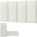 4 PCS Acoustic Wall Panels 2 in Thick 23.6 x 11.8 in Self-adhesive Beige