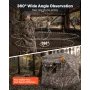 Hunting Blind, 4-5 Person See Through Ground Blinds with Carrying Bag, 360 Degree Portable Camouflage Tent, Durable Concealed Sh