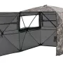 Hunting Blind, 4-5 Person See Through Ground Blinds with Carrying Bag, 360 Degree Portable Camouflage Tent, Durable Concealed Sh