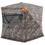 Hunting Blind, 4-5 Person See Through Ground Blinds with Carrying Bag, 360 Degree Portable Camouflage Tent, Durable Concealed Sh