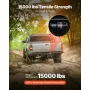 Winch Mount, 15000 lbs / 6803 kg Load Capacity, Trailer Hitch Winch Mount with 50.8 mm Receiver, 2 Mounting Hole Design, Powder 