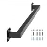 1215mm Wall Mounted Stair Handrail Black Iron 113kg Load Square Tube
