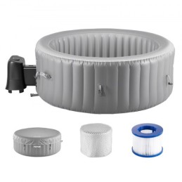 Inflatable Hot Tub 4 to 6 Person 2080 x 660mm Round Portable Outdoor Spa