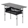 Folding Camping Table, Portable Roll Up Side Tables, Lightweight Aluminum Beach Table with Adjustable Height, Large Storage Bag 