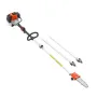 VEVOR Gas Pole Saw, 33CC 2 Stroke Gas Powered Pole Saws with 20.3 cm Cutting Bar, Cordless Tree Trimmer with 850ml Fuel Tank, 2 