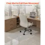 Chair Mat, 765 x 1215 mm Transparent Office Chair Mat for Hard Floors, Floor Protector for Rolling Chairs, Non-Slip & Easy to Cl